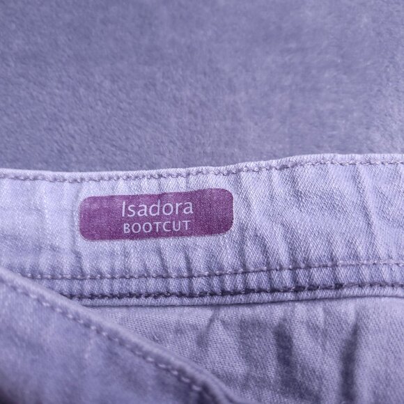 Gloria Vanderbilt Isadora Bootcut Jeans 16 Light Gray Flap Pockets Stretch - Picture 8 of 9